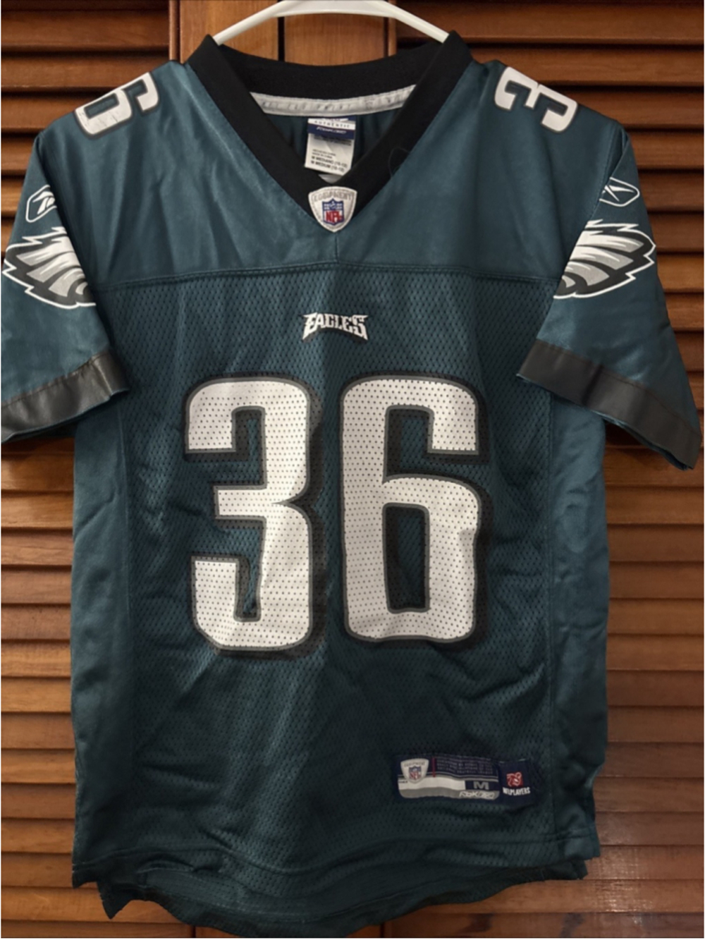 PHILADELPHIA EAGLES BRIAN WESTBROOK #36 REEBOK YOUTH JERSEY SIZE M 10/12